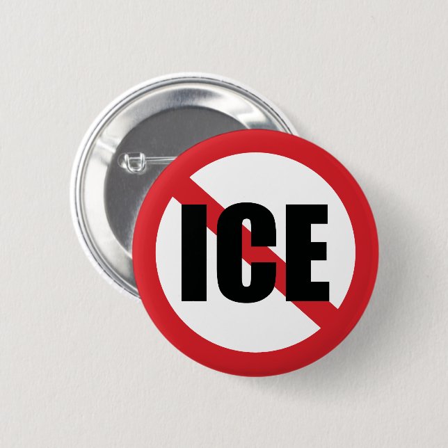 Badge Rond 5 Cm Pas de ICE (Devant & derrière)