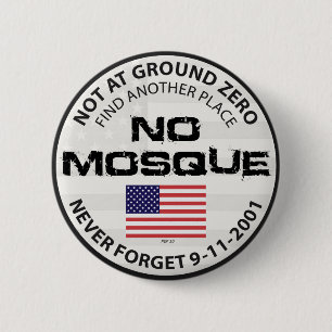 Badge Rond 5 Cm Pas De Mosquée À Ground Zero