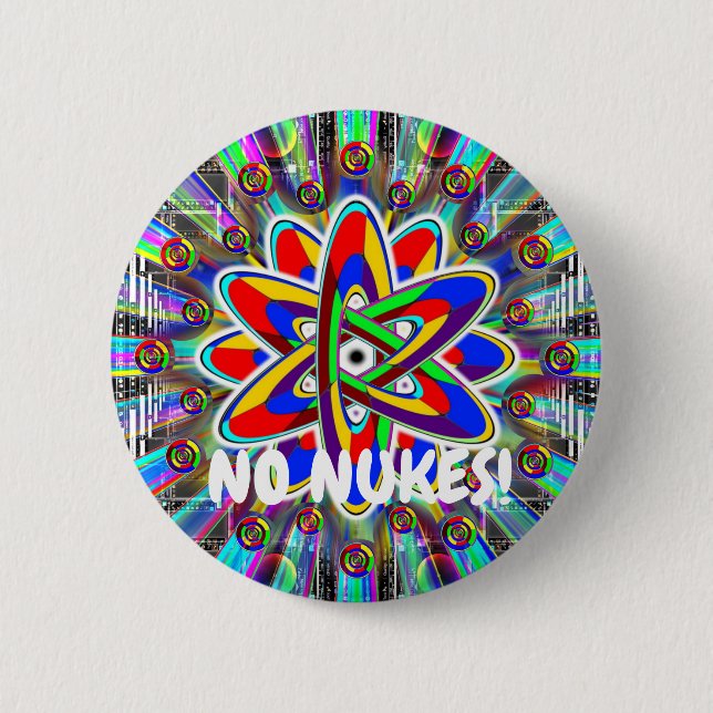 BADGE ROND 5 CM PAS DE NUKES ! (Devant)