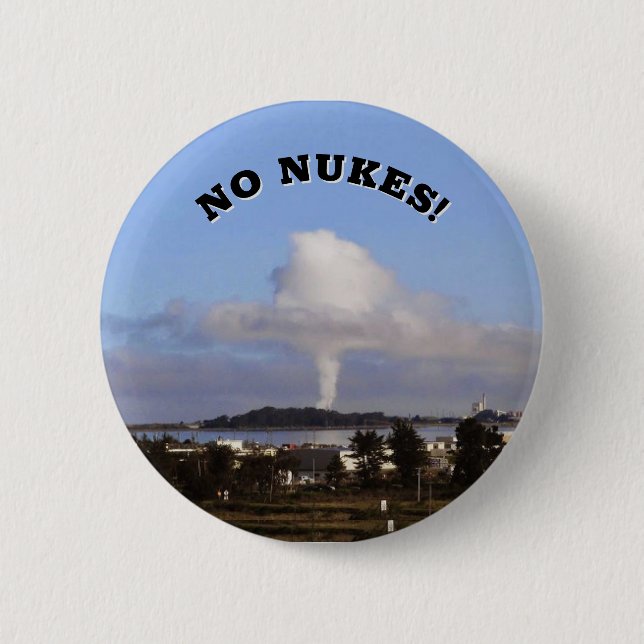 Badge Rond 5 Cm PAS DE NUKES ! (modifier les mots) (Devant)