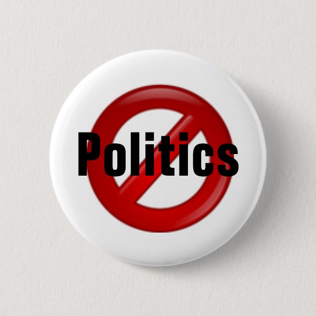 Badge Rond 5 Cm Pas de politique (Devant)