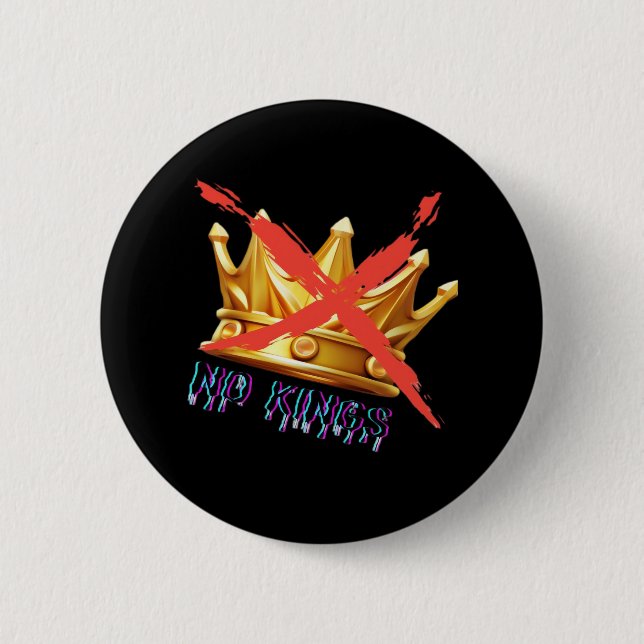 Badge Rond 5 Cm Pas de rois design tendance (Devant)