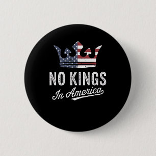 Badge Rond 5 Cm Pas de rois en Amérique Anti - Elon Musk Anti - Do