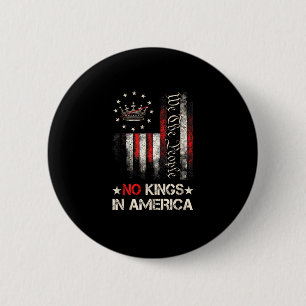 Badge Rond 5 Cm Pas de rois en Amérique Drapeau USA politique vint