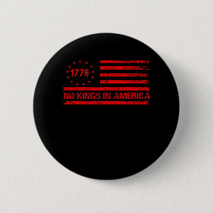 Badge Rond 5 Cm Pas de rois en Amérique États-Unis Indépendance Cl