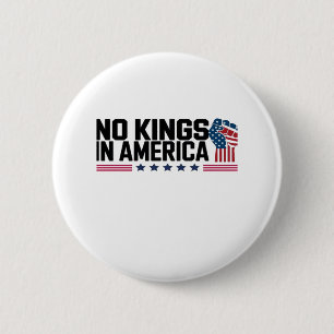 Badge Rond 5 Cm Pas de rois en Amérique USA Créatif Décontracté
