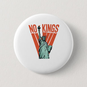 Badge Rond 5 Cm Pas de rois Statue de protestation Américaine clas