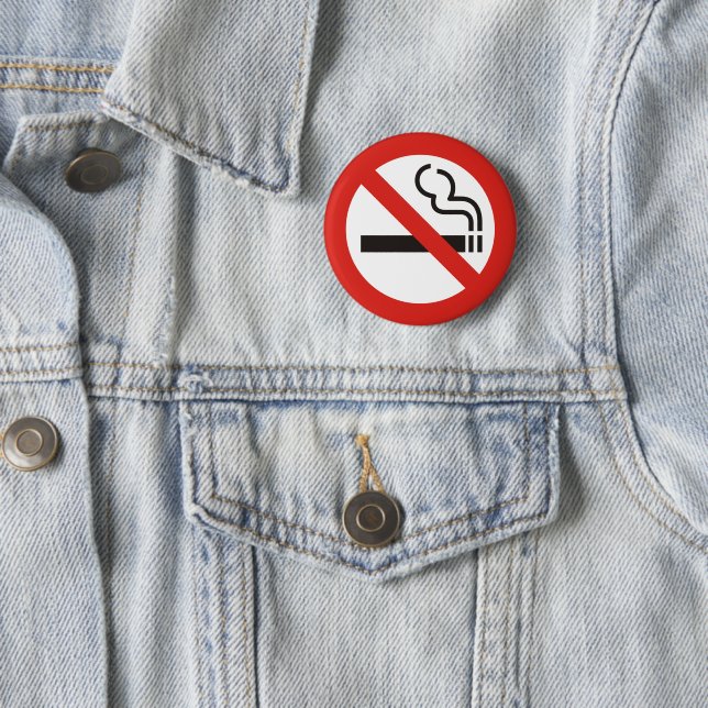 Badge Rond 5 Cm Pas de tabac (En situation)