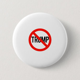 Badge Rond 5 Cm Pas de Trump - Anti Trump
