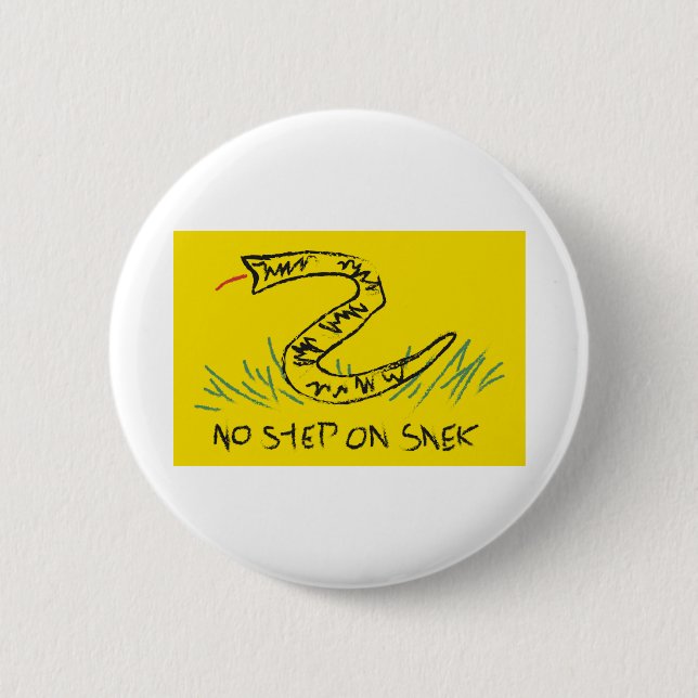 Badge Rond 5 Cm Pas d'étape sur le drapeau Snek Gadsden (Devant)