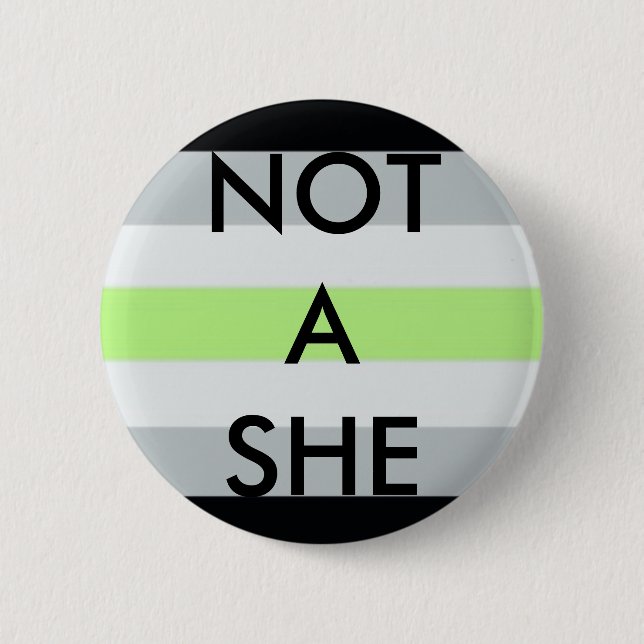 Badge Rond 5 Cm "Pas elle" se boutonnent (Devant)