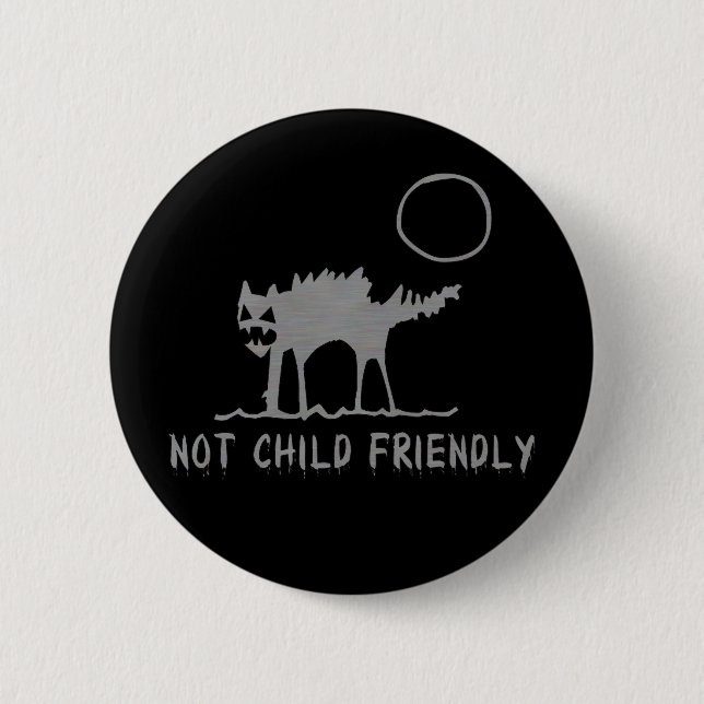Badge Rond 5 Cm Pas enfant amical (Devant)