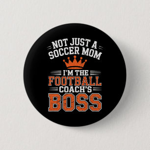 Badge Rond 5 Cm Pas juste une maman de footballeur Entraîneur de f