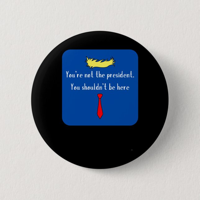 Badge Rond 5 Cm Pas le président - Bleu (Devant)