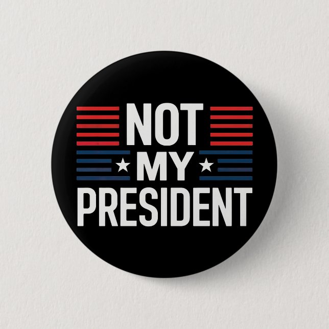 Badge Rond 5 Cm Pas mon président (Devant)