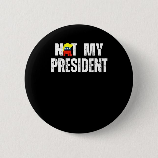Badge Rond 5 Cm Pas mon président Trump 2025 (Devant)