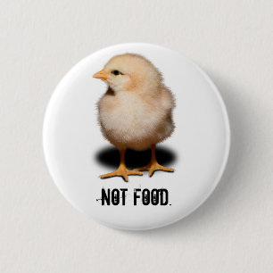 Badge Rond 5 Cm Pas nourriture