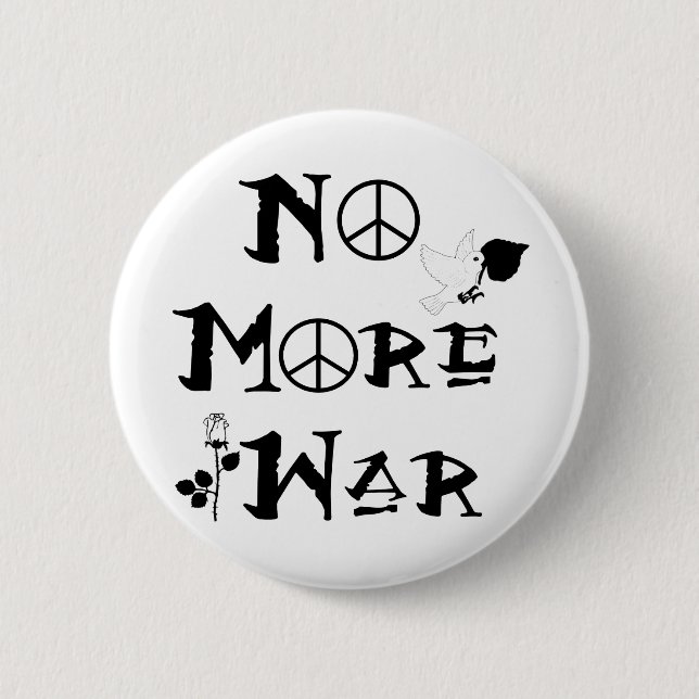 Badge Rond 5 Cm Pas plus de guerre (Devant)