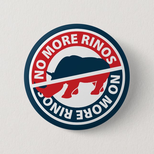 Badge Rond 5 Cm Pas plus de RINOS (Devant)
