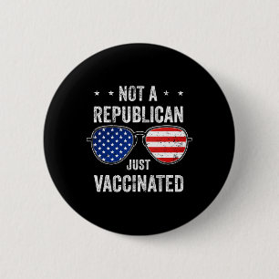 Badge Rond 5 Cm Pas républicain, juste vacciné Af Pro vaccin vacci