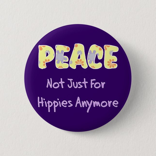 Badge Rond 5 Cm Pas simplement pour des hippies (Devant)
