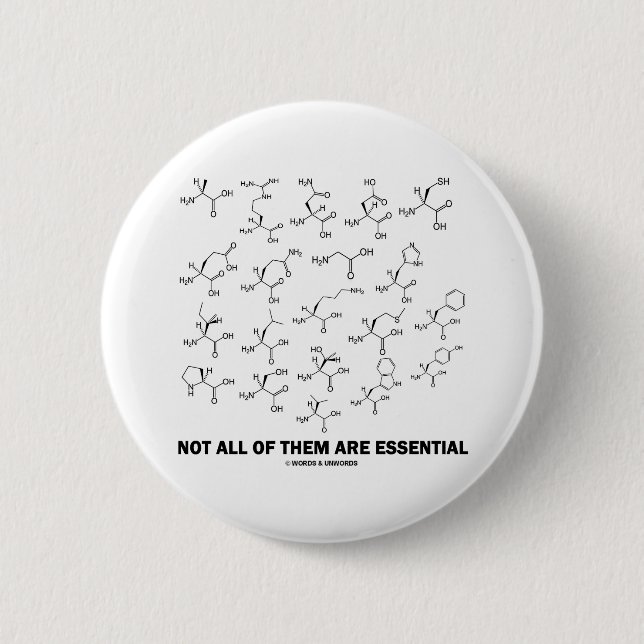 Badge Rond 5 Cm Pas tous sont essentiels (20 acides aminés) (Devant)