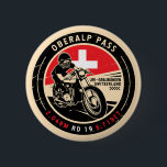 Badge Rond 5 Cm Passe Oberalp | Suisse | Motorcycle<br><div class="desc">Oberalp Pass fait dans un emblème vintage et en détresse. C'est un célèbre col de haute montagne que l'on trouve en Suisse.</div>