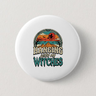Badge Rond 5 Cm Passer du temps avec mes sorcières design Hallowee