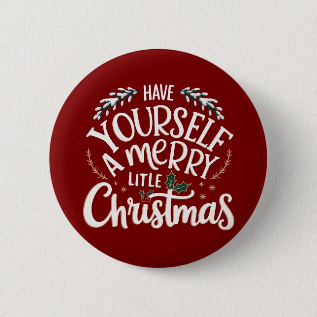 Badge Rond 5 Cm Passez de joyeuses fêtes de Noël (Devant)