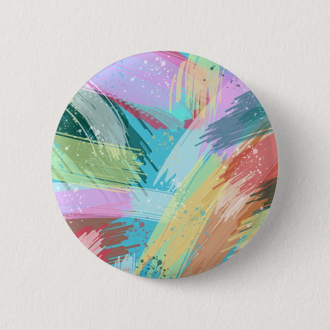 Badge Rond 5 Cm Pastel d'Art Abstrait (Devant)