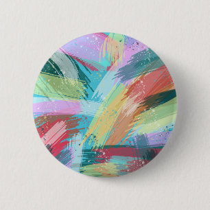 Badge Rond 5 Cm Pastel d'Art Abstrait
