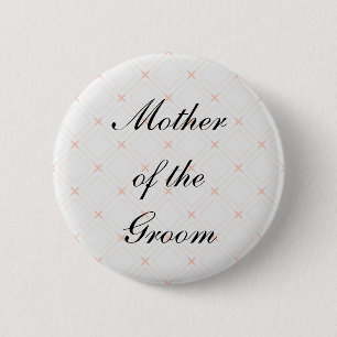 Badge Rond 5 Cm Pastel Peach et la crème Mère de la chambre