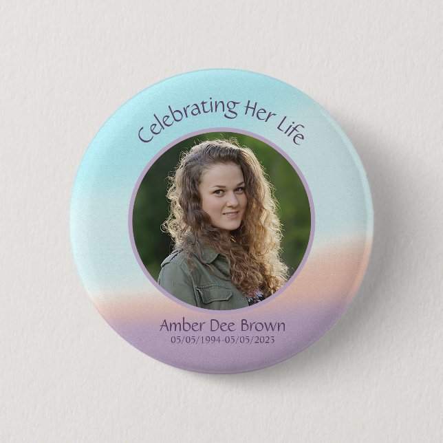 Badge Rond 5 Cm Pastel Photo Life Celebration (Devant)