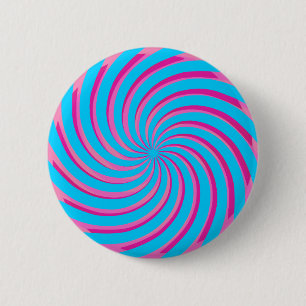 Badge Rond 5 Cm Pastel Pink Blue Abstrait