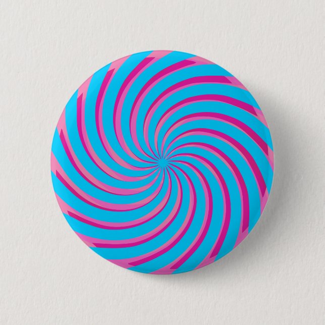 Badge Rond 5 Cm Pastel Pink Blue Abstrait (Devant)