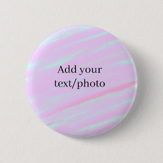 Badge Rond 5 Cm Pastel pink green add photo text watercolor retro 