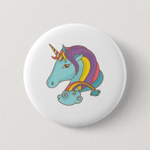 Badge Rond 5 Cm Pastel Unicorn