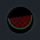 Badge Rond 5 Cm Pastèque de Palestine Broderie tatreez rouge<br><div class="desc">Ceci est une pastèque palestinienne traditionnelle Embrodery tatreez rouge Motif noir Pour les Palestiniens, les amateurs de Palestine Pro-Palestinien, ou, toute personne qui soutient la liberté, la justice et lutte contre l'injustice. A tous ceux qui soutiennent la juste cause palestinienne. Accroître et soutenir la libération de la Palestine et de...</div>