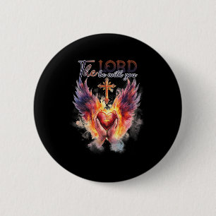 Badge Rond 5 Cm Pasteur - Prier Les Mains Avant Le Sacré Coeur