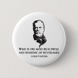 Badge Rond 5 Cm Pasteur - vin