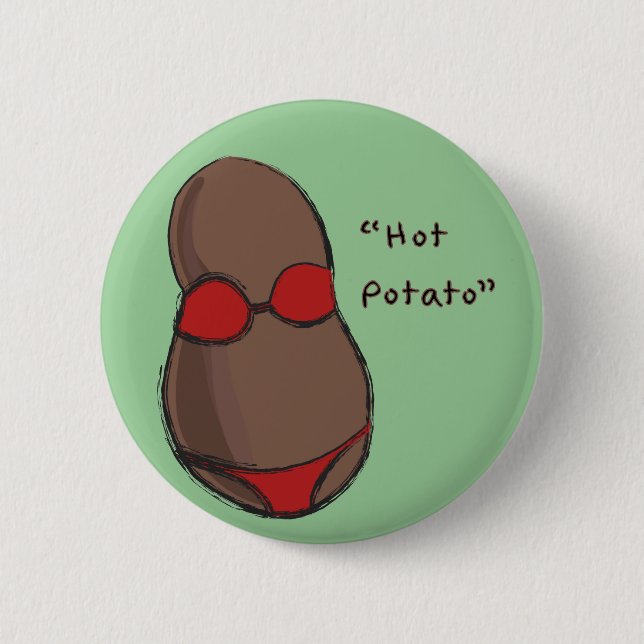 Badge Rond 5 Cm Patate chaude (Devant)