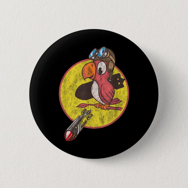Badge Rond 5 Cm Patch Pilote De Combat De La Seconde Guerre Mondia (Devant)