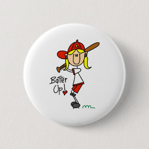Badge Rond 5 Cm Pâte lisse ! Chiffre bouton de bâton du base-bal