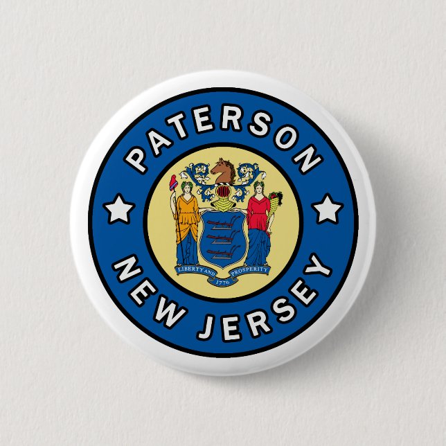 Badge Rond 5 Cm Paterson New Jersey (Devant)