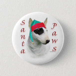 Badge Rond 5 Cm Pâtes Père Noël Taureau Miniature