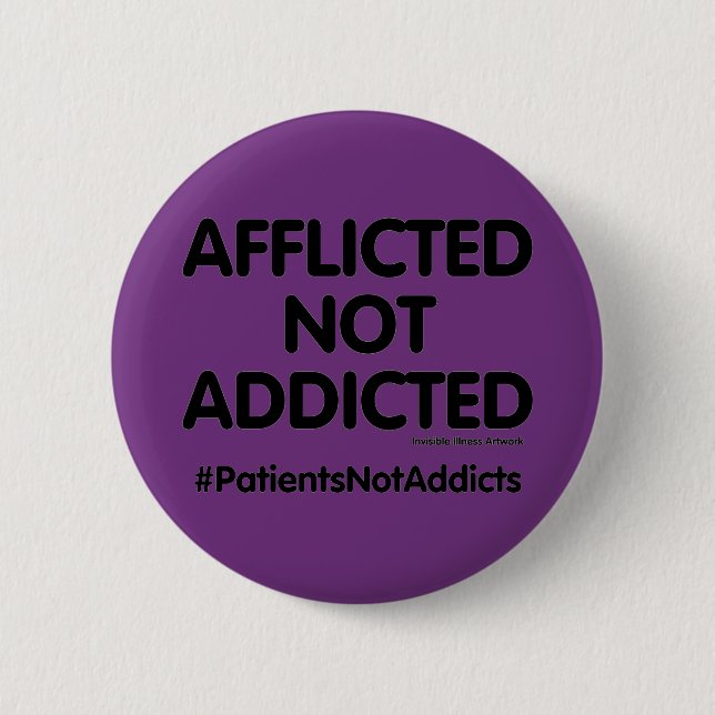 Badge Rond 5 Cm Patients non toxicomanes (Devant)