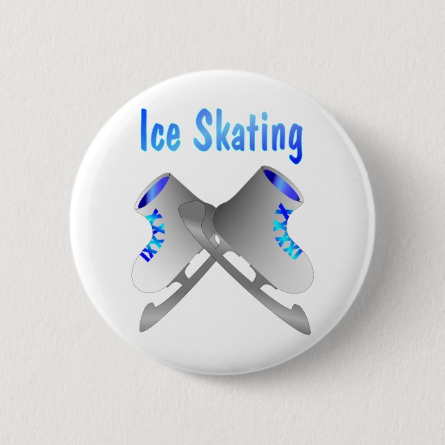 Badge Rond 5 Cm Patinage de glace (Devant)