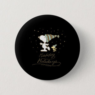 Badge Rond 5 Cm Patinage d'hiver Peanuts 
