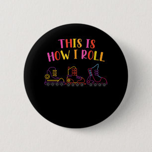 Badge Rond 5 Cm Patinage en ligne coloré Patinage en ligne Patina
