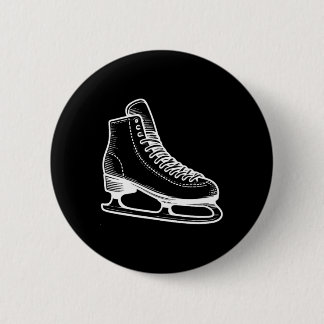 Badge Rond 5 Cm Patinage sur glace - Ligne de sports d'hiver Plan 